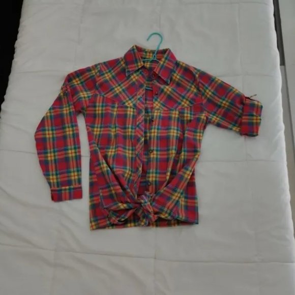 Pink Plaid Long Shirt - Picture 4 of 4